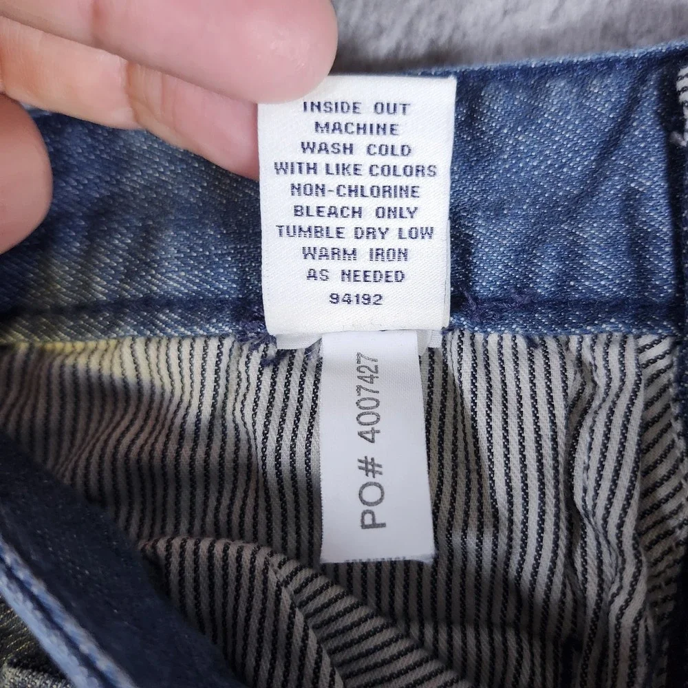 Madewell‎ Women's 29 Sailor Wide Leg Crop Jeans Button Up Pull On